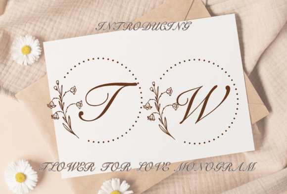 Flower for Love Monogram: A Fresh Approach to Elegant Typography