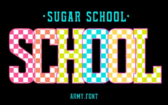 Infusing Classroom Energy: The Sugar School Check Typeface
