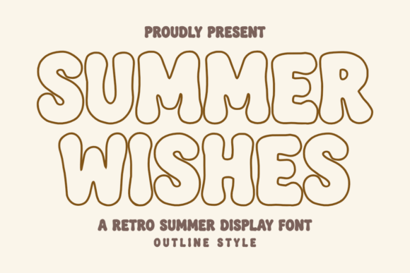 Summer Wishes Outline: A Bubbly Font for Sunny Designs